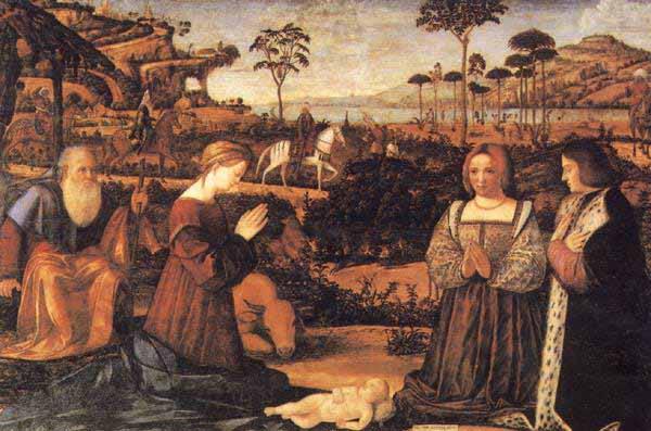 Vittore Carpaccio Holy Family and donors Germany oil painting art